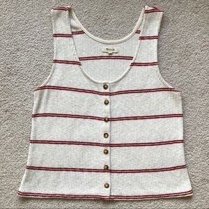 Madewell ribbed button-front sweater tank